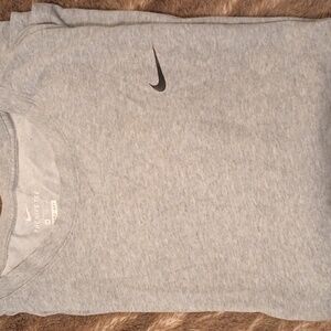 Nike Heather Gray Tee with Black Swoosh